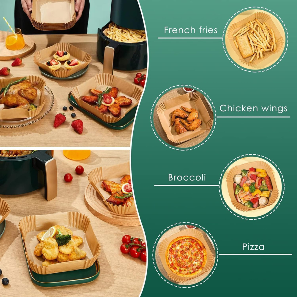 Air Fryer Disposable Paper Sheets  100 PCS