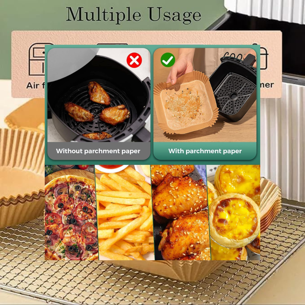 Air Fryer Disposable Paper Sheets  100 PCS